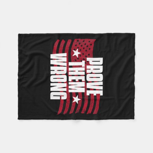 Prove Them Wrong Insrational Saying Motivational W Fleece Deken (Voorkant (Horizontaal))