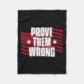 Prove Them Wrong Insrational Saying Motivational W Fleece Deken (Voorkant)
