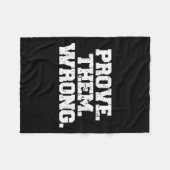 Prove Them Wrong Workout Training Motivation Logo  Fleece Deken (Voorkant (Horizontaal))