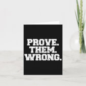 Prove Them Wrong Workout Training Motivation Logo  Kaart (Voorkant)