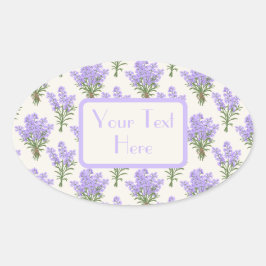 Provençaalse lavendel bossen ovale sticker