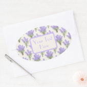 Provençaalse lavendel bossen ovale sticker (Envelop)