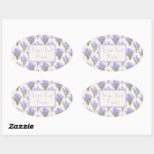 Provençaalse lavendel bossen ovale sticker (Vel)