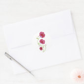 Provençaalse rode bloemen Sticker (Envelop)