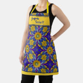 Provencal Kitchen Blue & Yellow - Bonjour Soleil Schort (Insitu)