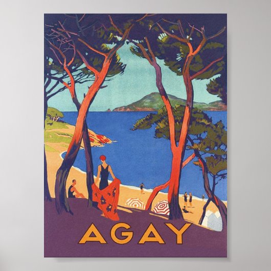 Provence Alpes Cote d'Azur France Vintage Travel Poster (Voorkant)