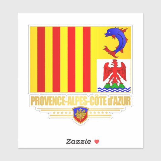 Provence-Alpes-Cote d'Azur Sticker (Vel)