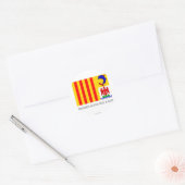 Provence-Alpes-Côte-d'Azur vlag met naam Ronde Sticker (Envelop)
