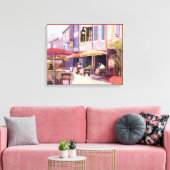 Provence Cafe Canvas Afdruk (Insitu (Woonkamer))