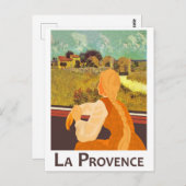 Provence Countryside by the Window Train Briefkaart (Voorkant / Achterkant)