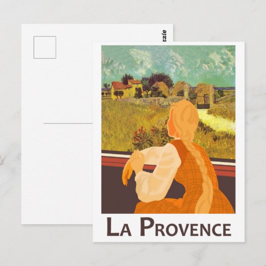 Provence Countryside by the Window Train Briefkaart (Voorkant / Achterkant)