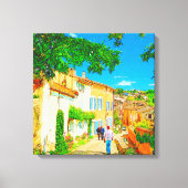 Provence dorp Menerbes, Frankrijk. Canvas Afdruk (Voorkant)