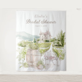 Provence Elegant Chateau French Country Bridal  Wandkleed