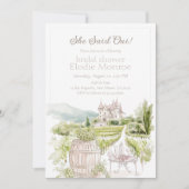 Provence Elegant Kasteel Franse Landelijke Bruid Kaart (Voorkant)