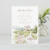 Provence Elegant Kasteel Franse Landelijke Bruid Kaart (Staand voorkant)