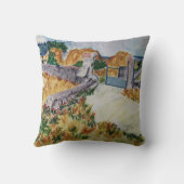 Provence Farmhouse in de stijl van Van Gogh Kussen (Achterkant)