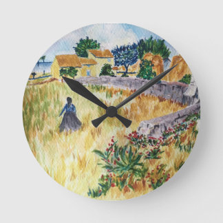 Provence Farmhouse in de stijl van Van Gogh Ronde Klok
