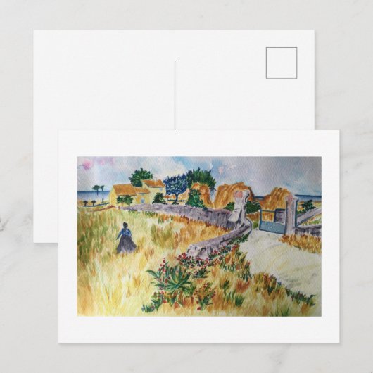 Provence Farmhouse Style Van Gogh Briefkaart (Voorkant / Achterkant)