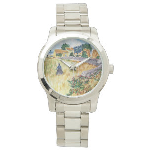 Provence Farmhouse Vincent Van Gogh Geïnspireerd Horloge