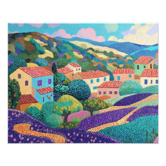Provence France Landscape Foto Afdruk