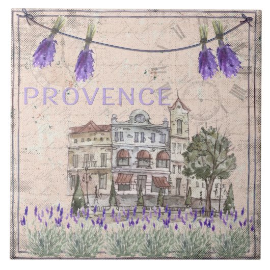 Provence France Lavender Flower Summer Love Tegeltje (Voorkant)