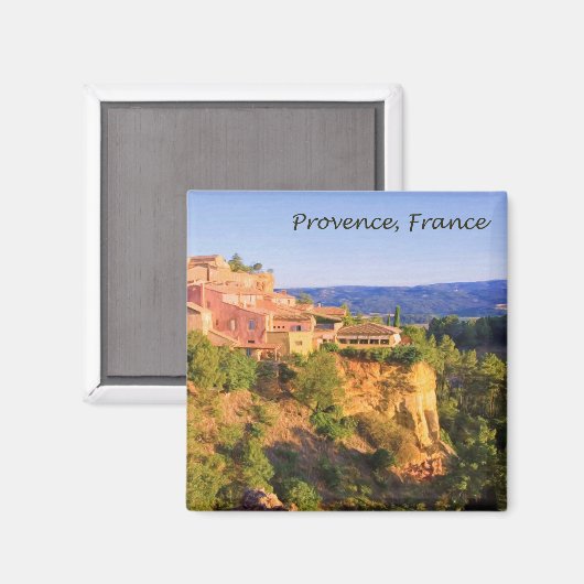 Provence, France Village Magnet (Voorkant / Achterkant)