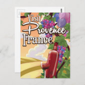 Provence France Vineyeard-reisposter Briefkaart (Voorkant / Achterkant)