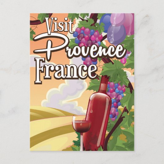 Provence France Vineyeard-reisposter Briefkaart (Voorkant)