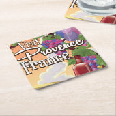 Provence France Vineyeard-reisposter Kartonnen Onderzetters (Schuin)