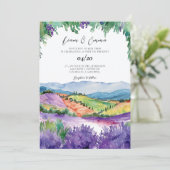 Provence Frankrijk bruiloft uitnodiging (Staand voorkant)