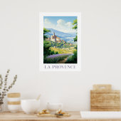 Provence - Frankrijk - illustratie Poster (Keuken)