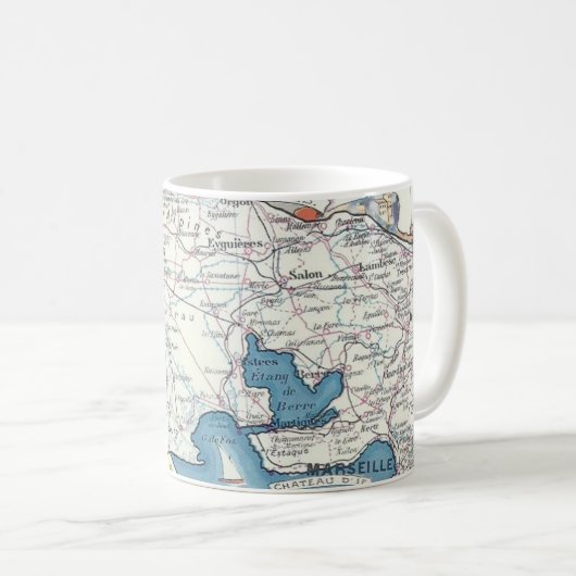Provence Frankrijk  kaart Mok (Voorkant rechts)