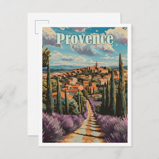 Provence Frankrijk Kunst Vintage Reizen Briefkaart (Voorkant / Achterkant)