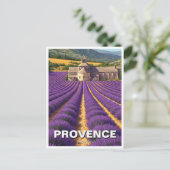 Provence Frankrijk Lavendel Fields Abbaye de Sénan Briefkaart (Staand voorkant)