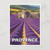 Provence Frankrijk Lavendel Fields Abbaye de Sénan Briefkaart (Voorkant)