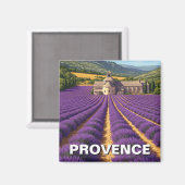 Provence Frankrijk Lavendel Fields Abbaye de Sénan Magneet (Voorkant / Achterkant)