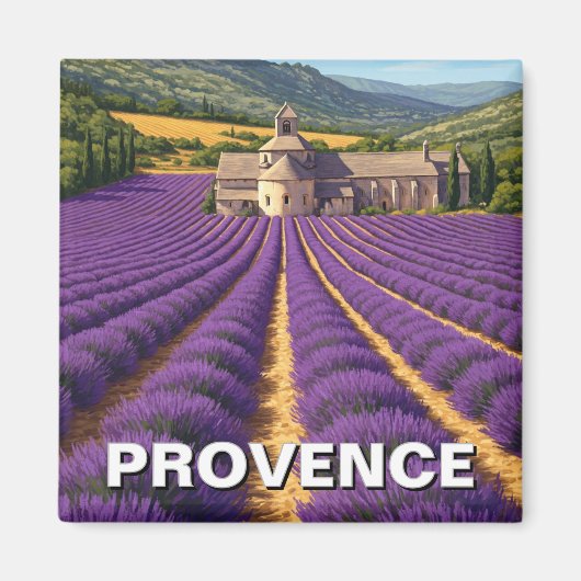 Provence Frankrijk Lavendel Fields Abbaye de Sénan Magneet (Voorkant)