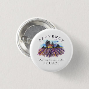 Provence Frankrijk – Lavendelvelden Ronde Button 3,2 Cm
