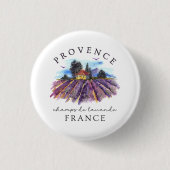 Provence Frankrijk – Lavendelvelden Ronde Button 3,2 Cm (Voorkant)