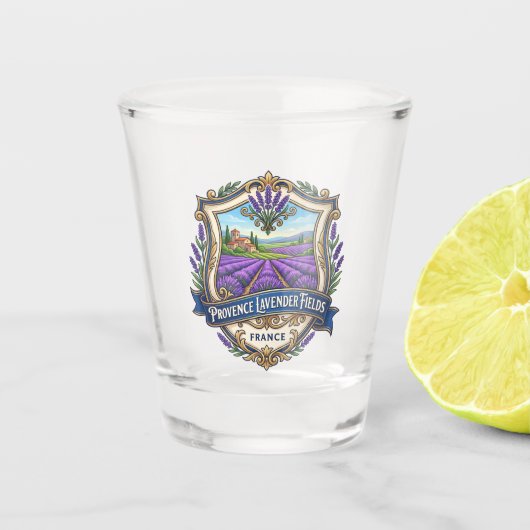 Provence Frankrijk Lavendelvelden Shot Glas (Voorkant)