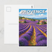 Provence Frankrijk Lavender Fields Travel Briefkaart (Voorkant / Achterkant)