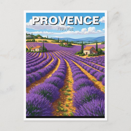 Provence Frankrijk Lavender Fields Travel Briefkaart (Voorkant)