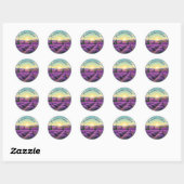 Provence Frankrijk Lavender Fields Travel Ronde Sticker (Vel)