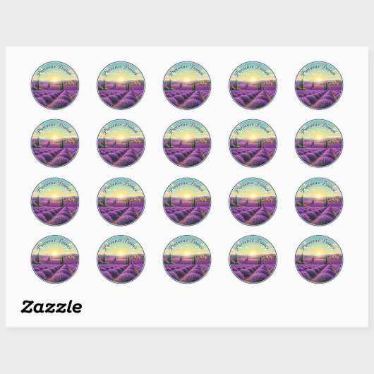 Provence Frankrijk Lavender Fields Travel Ronde Sticker (Vel)