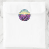 Provence Frankrijk Lavender Fields Travel Ronde Sticker (Tas)