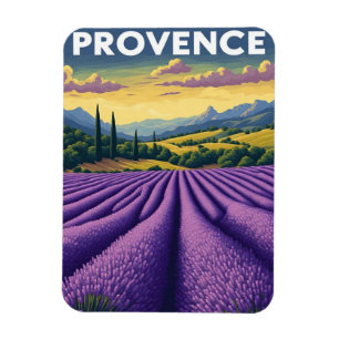 Provence Frankrijk Paarse Lavendelveld Landschap Magneet