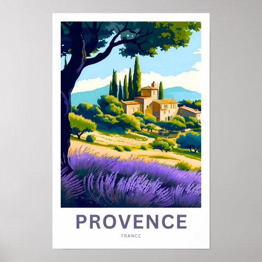 Provence Frankrijk Reisprint Poster (Voorkant)