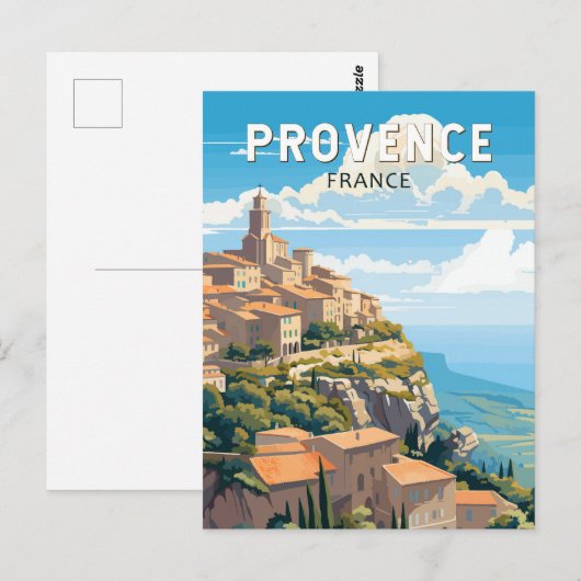 Provence Frankrijk Reizen Kunst Vintage Briefkaart (Voorkant / Achterkant)