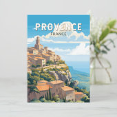 Provence Frankrijk Reizen Kunst Vintage Kaart (Staand voorkant)