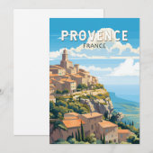 Provence Frankrijk Reizen Kunst Vintage Kaart (Voorkant / Achterkant)